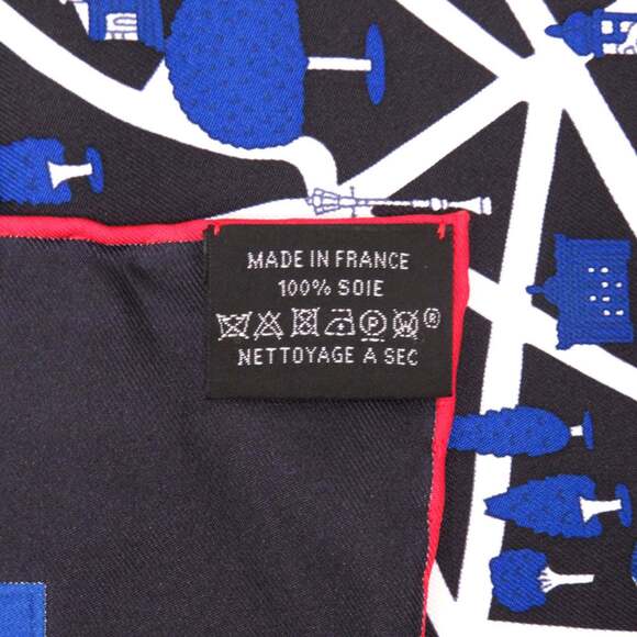 HERMES Black Silk Scarf - Picture 5 of 5